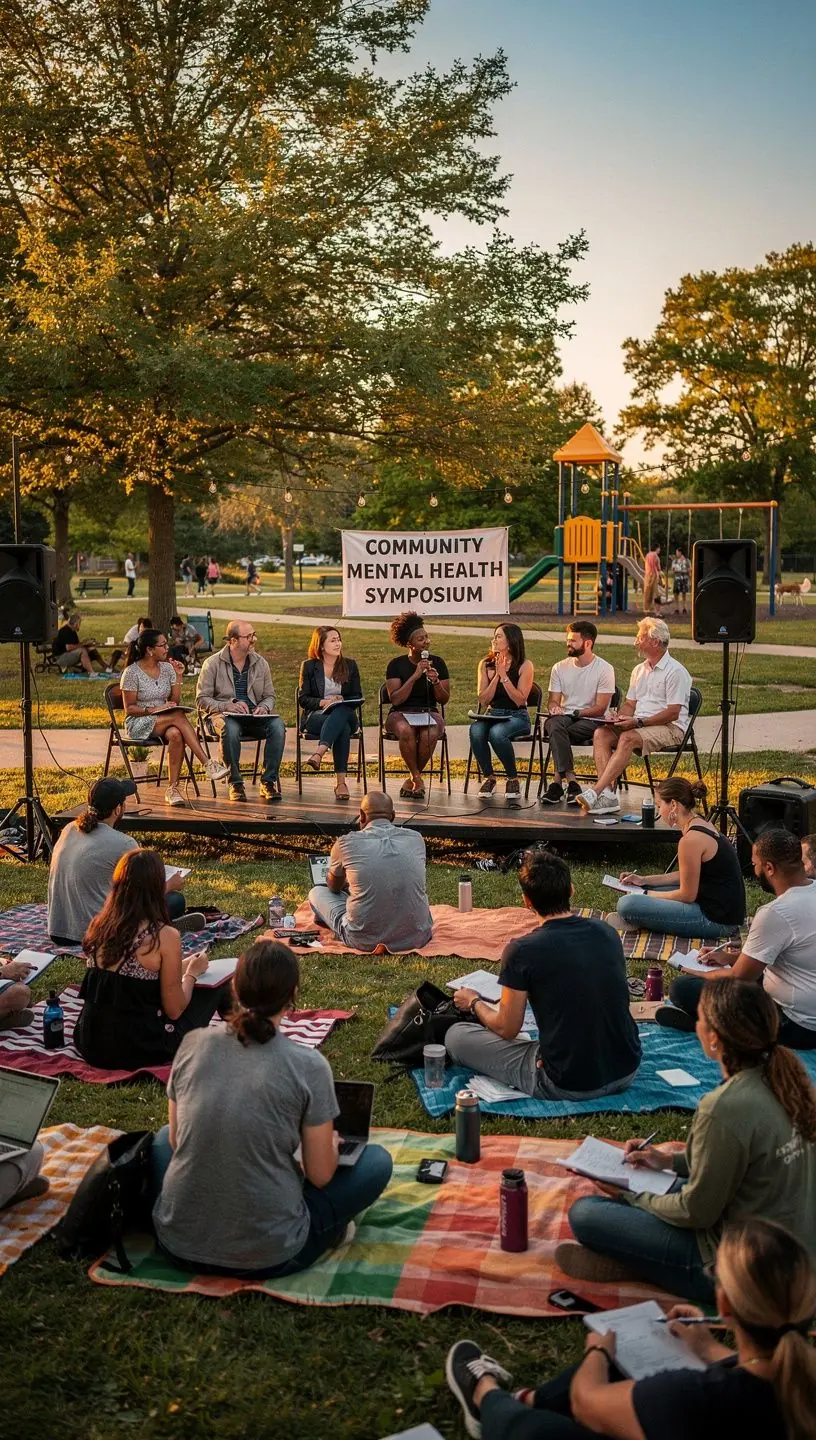 Community members collaborating in a garden initiative.